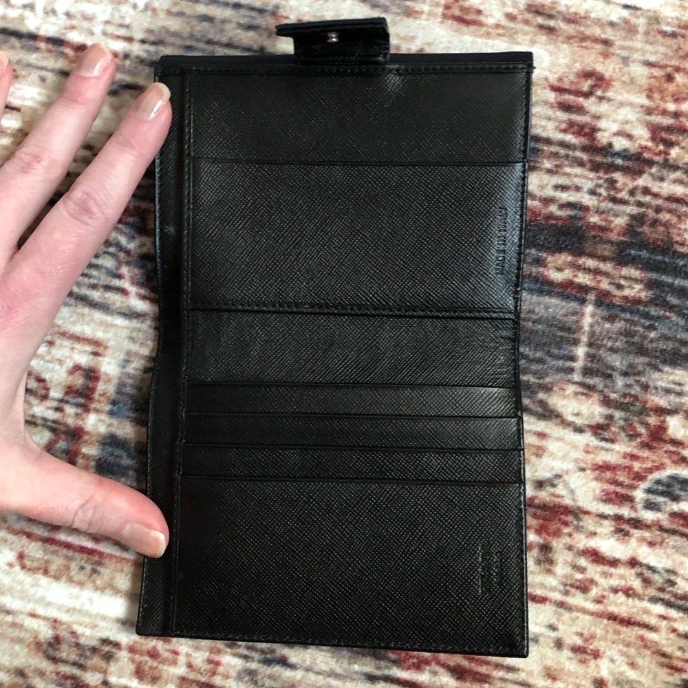 Prada AUTHENTIC Vintage Bleu Navy Blue Nylon Tessuto Logo Organizer Wallet - Picture 11 of 16